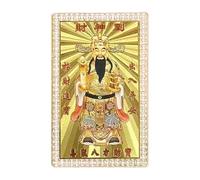 Carte de Dieu chinois de la richesse - Décoration traditionnelle en cuivre doré, décoration du Nouvel An chinois - pour voitures, sacs, vitrines, maison, école, bureau, café, canapé, bibliothèque