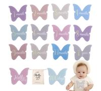 Carte de disques mensuelle, carte de croissance, Panneau d’annonce de bébé en acrylique, Élégant panneau de bienvenue et de bonjour pour bébé pour documenter la croissance de votre enfant et les nouve