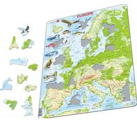 Carte De Europe Avec Animaux - Cadre / Board Puzzle 29cm x 37cm ( Lrs K70-GB)
