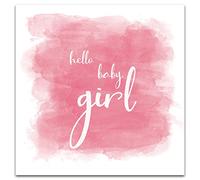 Carte de félicitations pour bébé fille, carte de bienvenue pour bébé fille, carte « It's A Girl », carte de vœux pour bébé fille, carte de vœux pastel, cartes de félicitations pour bébé fille