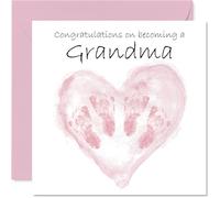 Carte de félicitations pour bébé fille - Twins Congrats Becoming - Well Done Congratulations for New Grandma, 145 mm Welcome To The World