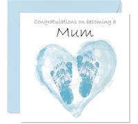 Carte de félicitations pour bébé garçon pour maman - Congrats Becoming - Well Done Congratulations pour nouvelle maman, 145 mm