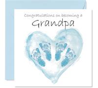 Carte de félicitations pour bébé garçon - Twins Congrats Becoming - Well Done Carte de félicitations pour nouveau grand-père, 145 mm