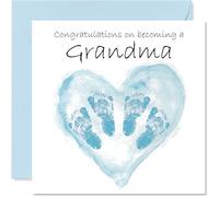 Carte de félicitations pour bébé garçon - Twins Congrats Becoming - Well Done Congratulations for New Grandma, 145 mm Welcome To The World