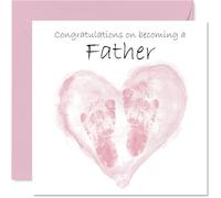 Carte de félicitations pour nouveau père - Congrats Becoming - Well Done Congratulations for New Father 145 mm Welcome To The World