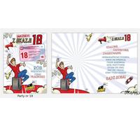 Carte de fête à coller B6+enveloppe anniversaire 18 wz19