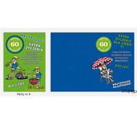 Carte de fête autocollante B6+enveloppe anniversaire 60 modèle04