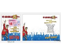 Carte de fête B6 + enveloppe Design 25 Anniversaire 18