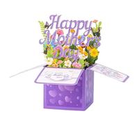 Carte de fête des mères - Carte de vœux pop-up incluse | Montrez votre amour Expres Gratitude Souvenir Décoration saisonnière | Carte de vœux 3D en forme de fleur pour mère, grand-mère, belle-mère