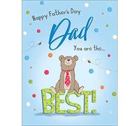 Carte de fête des pères mignonne pour papa - 20,3 x 15,2 cm - Piccadilly Greetings