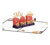 Carte de fête des pères pour bénédiction, cadeau pour les amateurs d'animaux de compagnie, cadeau pour papa, fait à la main