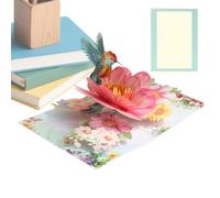 Carte de fleurs avec enveloppe - Décoration de bureau esthétique | Cartes de vœux vierges et enveloppes pour maman, épouse, sœur, fille, enseignante, fête des mères, Saint-Valentin