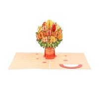 Carte de fleurs de cerisier faite à la main, carte de fleurs 3D pop-up - Lettre d'a-mour romantique, c-arte de vœux,anniversaire,mariage,saint-Valentin,cadeau d'anniversaire,cartes vierge en papier