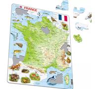 Carte De France Avec Animaux - Cadre / Board Puzzle 29cm x 37cm ( Lrs K49-FR)
