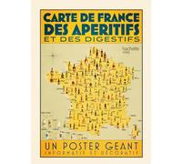 Carte de France des apéritifs et des digestifs: Un poster géant informatif et décoratif