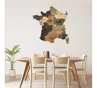 Carte de france en bois 2d graphite
