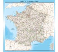 Carte de France Routière - Poster Plastifié 100x100cm