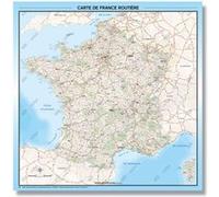 Carte de France Routière - Poster Plastifié 100x100cm G