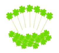 Carte de gâteau verte en forme de Saint-Patrick - Décoration de gâteau - Décoration de fête - Ornements de carte porte-bonheur Patrick - Petites décorations vertes - Ornements de festival irlandais