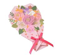 Carte de gratitude - Motif bouquet de fleurs potables, emballage occasionnel à haute teneur en poids léger | Carte de célébration saisonnière longue durée, emballage pour le jour