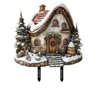 Carte de jardin en PVC sur le thème des vacances pour une utilisation en extérieur, adaptée pour ajouter des décorations festives aux jardins, cours ou cours (DC20013)