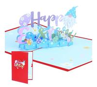 Carte de Joyeuses Pâques,Cartes de Pâques Lapin - Carte de vœux pop-up 3D Cartes de Pâques lapin,Cartes de vœux imprimées en couleur, cartes de vœux de Pâques avec enveloppes pour les vacances