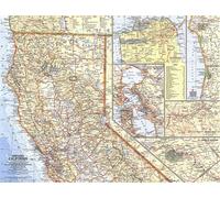 Carte de la Californie du Nord de 1966