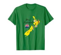 Carte de la nation Kiwi - Fierté et icônes culturelles de Nouvelle-Zélande T-Shirt