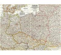 Carte de la Pologne et de la Tchécoslovaquie de 1958