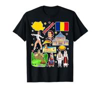 Carte de la Roumanie Culture Voyage Souvenir Drapeau roumain T-Shirt