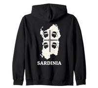 Carte de la Sardaigne Drapeau Quatre Maures Fierté Sardaigne Sweat à Capuche