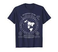 Carte de la terre plate, le monde est plat, terre plate, carte Gleason 1892 T-Shirt