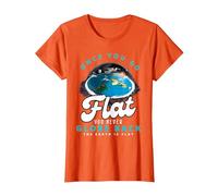 Carte de la Terre Plate, Le Monde est Plat, Terre Plate, Une Fois Que Vous Allez à Plat T-Shirt, Femme, Orange, M