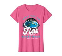 Carte de la Terre Plate, Le Monde est Plat, Terre Plate, Une Fois Que Vous Allez à Plat T-Shirt, Femme, Rose Chiné, XXL