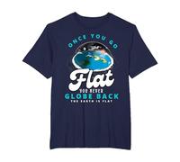 Carte de la Terre Plate, Le Monde est Plat, Terre Plate, Une Fois Que Vous Allez à Plat T-Shirt, Homme Grandes Tailles, Bleu Marine, 3X Tall
