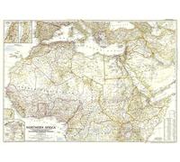 Carte de l'Afrique du Nord de 1954