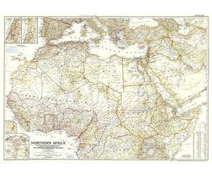 Carte de l'Afrique du Nord de 1954