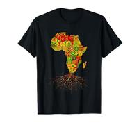 Carte de l'Afrique Kente Juneteenth African American Black Pride T-Shirt