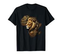 Carte de l'Afrique Majestic Lion Head avec Motif Tribal T-Shirt