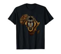 Carte de l'Afrique Mandrill Baboon Tribal Safari Roots T-Shirt