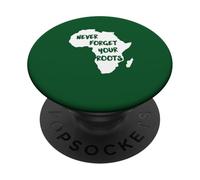 Carte de l'Afrique n'oubliez jamais Vos Racines PopSockets PopGrip Adhésif