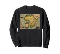 Carte de l'Afrique Tabula Nova 1570 Afrique Historique Antique Sweatshirt