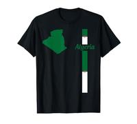 Carte de l'Algérie, Drapeau algérien, Patrimoine de Voyage T-Shirt Graphique avec Valeur