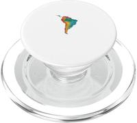 Carte de l'Amérique du Sud Risographe, Latino & Latina Pride PopSockets PopGrip pour MagSafe