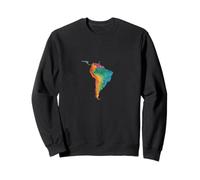 Carte de l'Amérique du Sud Risographe, Latino & Latina Pride Sweatshirt
