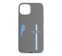 Carte de l'Argentine, Drapeau de l'Argentine, Design de Voyage Coque pour iPhone 15 Plus