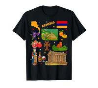 Carte de l'Arménie Souvenir, Culture et Patrimoine Arméniens Art Voyage T-Shirt