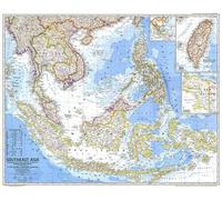 Carte de l'Asie du Sud-Est de 1968