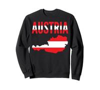 Carte de l'Autriche Drapeau Couleurs Fierté Nationale Sweatshirt