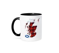 Carte De L'Écosse Avec Le Tartan Du Clan Fraser. Mug Humour Tasse Pratiques Tasses À Thé Pour Cuisine L'École Cappuccino 330Ml